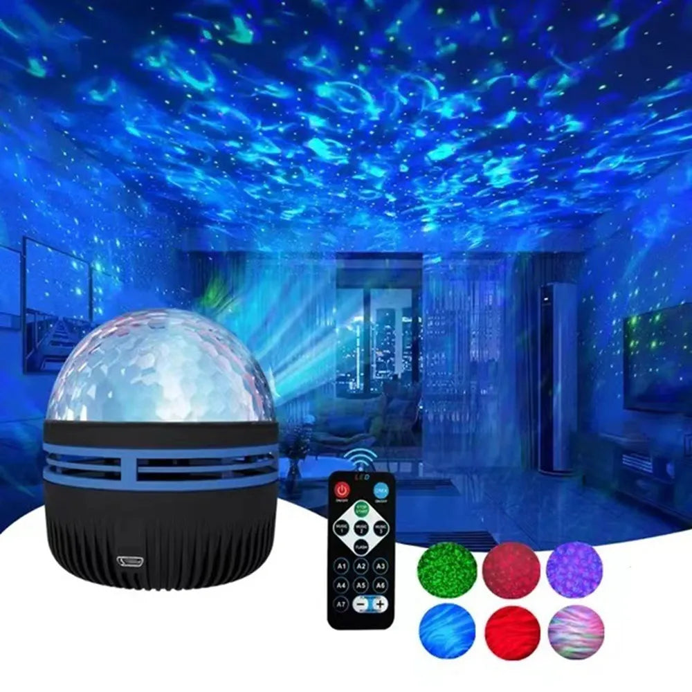 LED Galaxy Ocean Wave Projector RGB Lamp