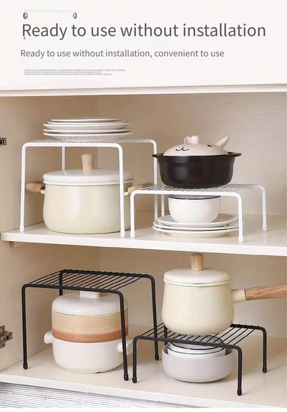 Kitchen Storage Rack, Wrought Iron Seasoning Rack, Countertop Sink, Floor-Standing Bowl and Plate Storage Rack