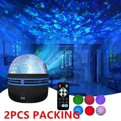 LED Galaxy Ocean Wave Projector RGB Lamp