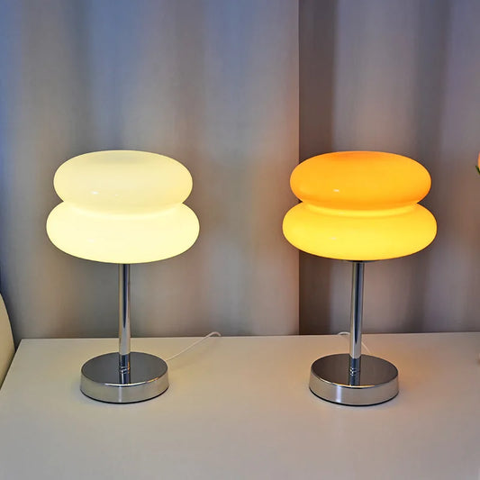 Lampe de table en verre Macaron