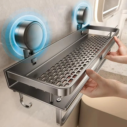 No-Drill Suction Cup Aluminum Bathroom