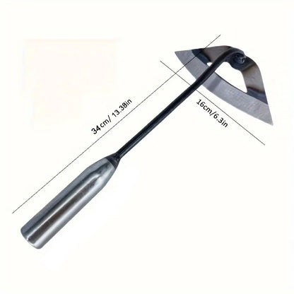 Râteau de jardin à main en acier trempé et résistant à la rouille