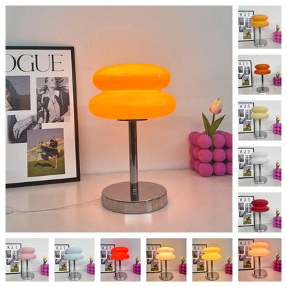 Lampe de table en verre Macaron
