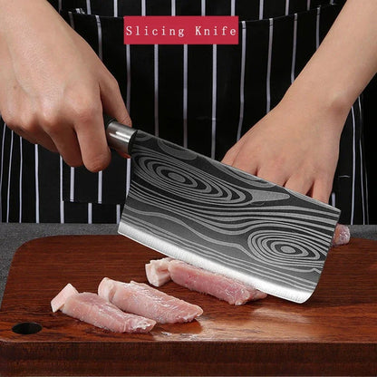 Laser Damascus Kitchen Knife Set