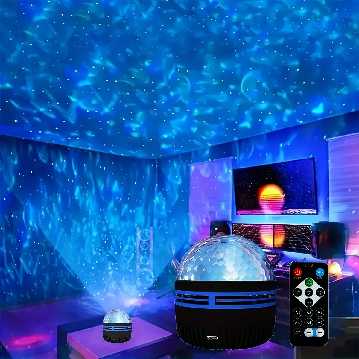 LED Galaxy Ocean Wave Projector RGB Lamp