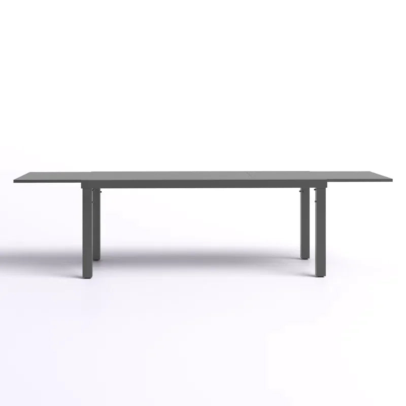 Dining Table Restaurant Rectangular Garden Dining Set Factory Luxury Patio Extendable Outdoor for 6-8 Persons Metal Steel Modern