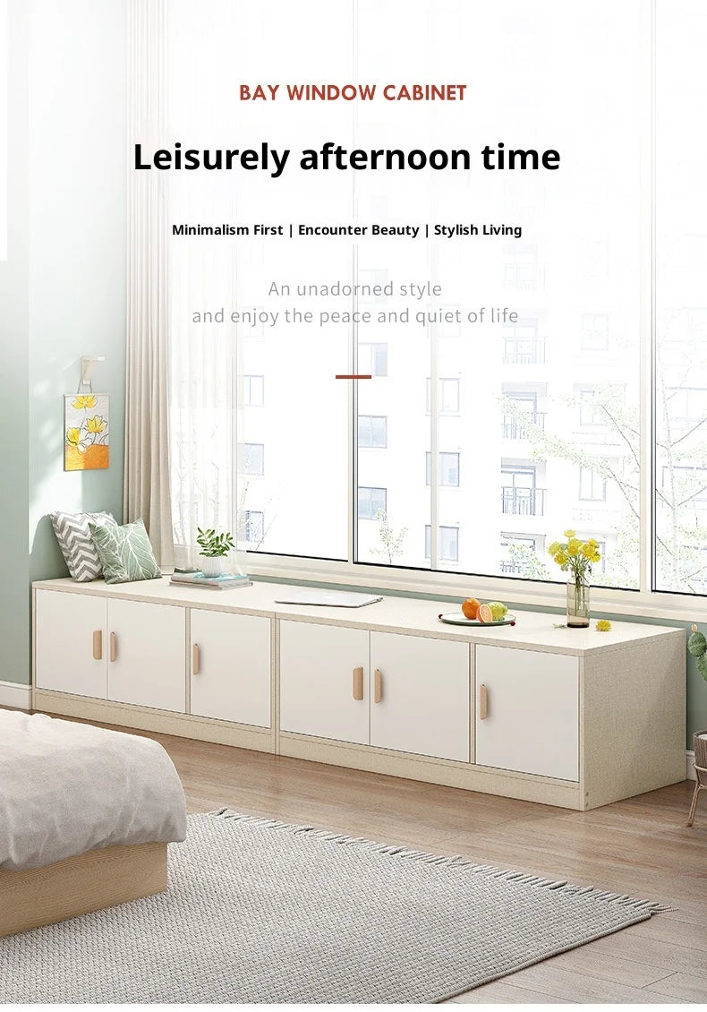 Living Room Storage Cabinet Bay Window Drawer Dresser Sideboard Floor Cabinet Small Apartment Minimalist Home Furniture Home