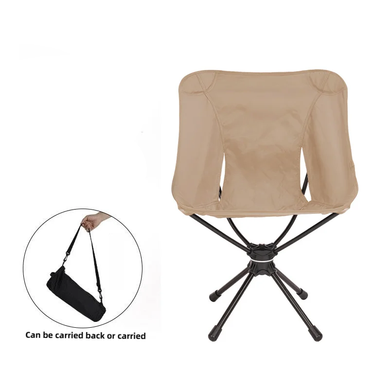 Chaise pivotante pliante portable d'extérieur