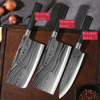 Laser Damascus Kitchen Knife Set