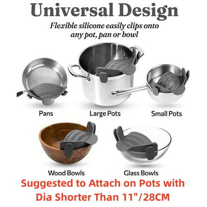 Passoire à pot réglable à pince