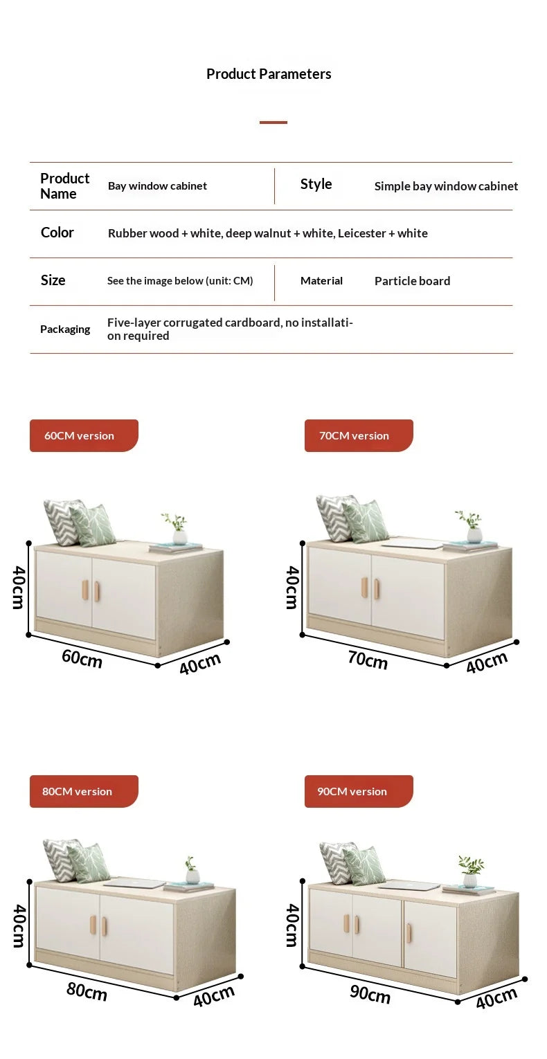 Living Room Storage Cabinet Bay Window Drawer Dresser Sideboard Floor Cabinet Small Apartment Minimalist Home Furniture Home