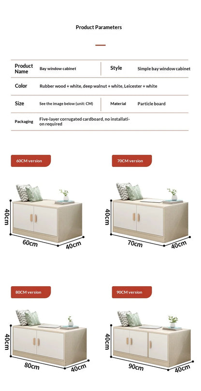 Living Room Storage Cabinet Bay Window Drawer Dresser Sideboard Floor Cabinet Small Apartment Minimalist Home Furniture Home