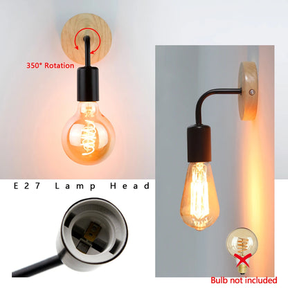 Applique murale vintage en bois