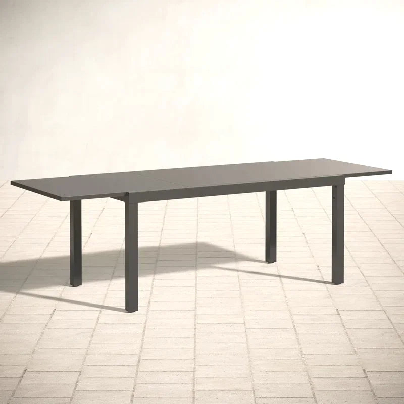 Dining Table Restaurant Rectangular Garden Dining Set Factory Luxury Patio Extendable Outdoor for 6-8 Persons Metal Steel Modern