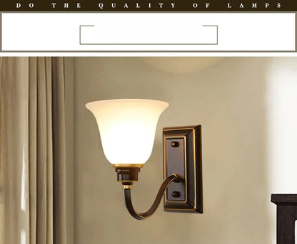 American Country Simple Living Room Corridor Aisle Bedroom Bedside Single Wall Lamp