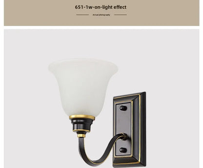 American Country Simple Living Room Corridor Aisle Bedroom Bedside Single Wall Lamp