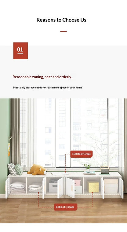 Living Room Storage Cabinet Bay Window Drawer Dresser Sideboard Floor Cabinet Small Apartment Minimalist Home Furniture Home