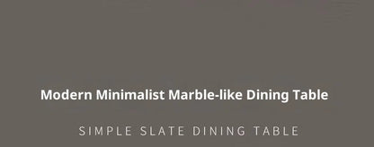 Sintered Stone Dining Table Modern Minimalist Thick Matte Top Light Luxury Glossy Edge Small Space Home Furniture Dinning Table