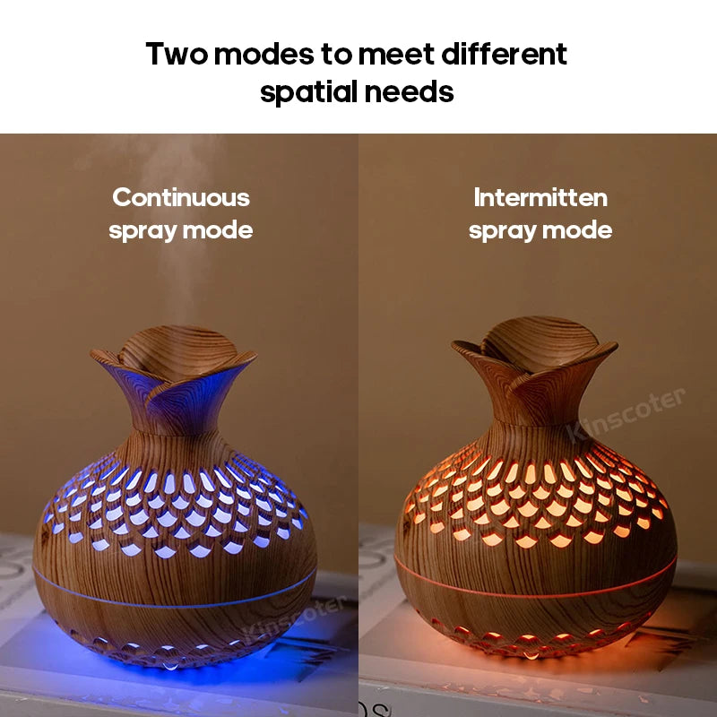 Humidificateur USB à grain de bois