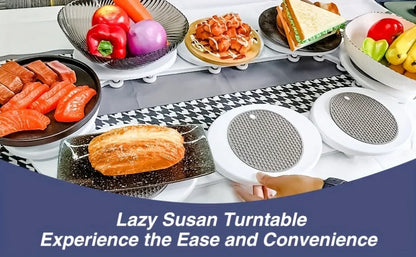 Dining Table Rotating Food Tray Foldable Space Saving Dish Outdoor Family Picnic Saucer Easy To Assemble and Clean Dining Tools