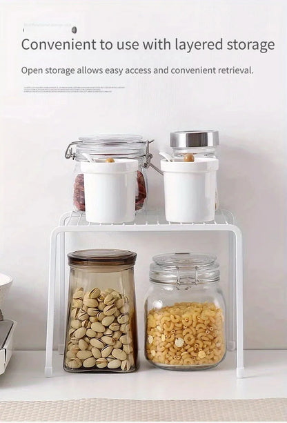 Kitchen Storage Rack, Wrought Iron Seasoning Rack, Countertop Sink, Floor-Standing Bowl and Plate Storage Rack