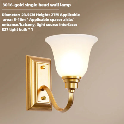American Country Simple Living Room Corridor Aisle Bedroom Bedside Single Wall Lamp