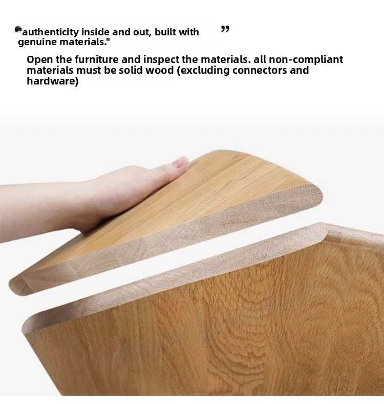 Solid Wood Dining Table Modern Rectangular Kitchen Table Minimalist Rectangular Compact Small Space Saving Kitchen Dining Room