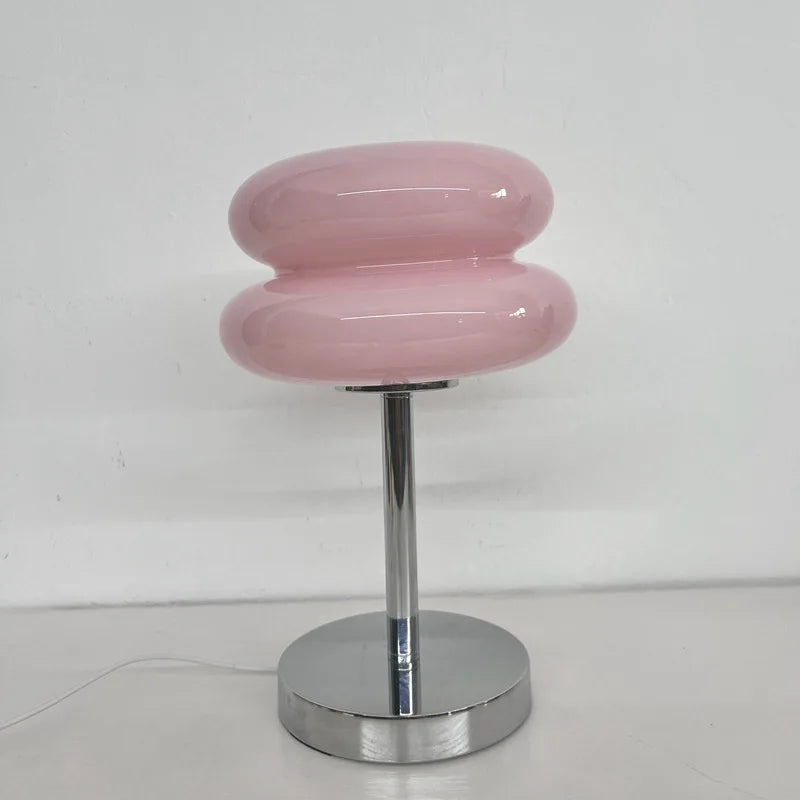 Lampe de table en verre Macaron