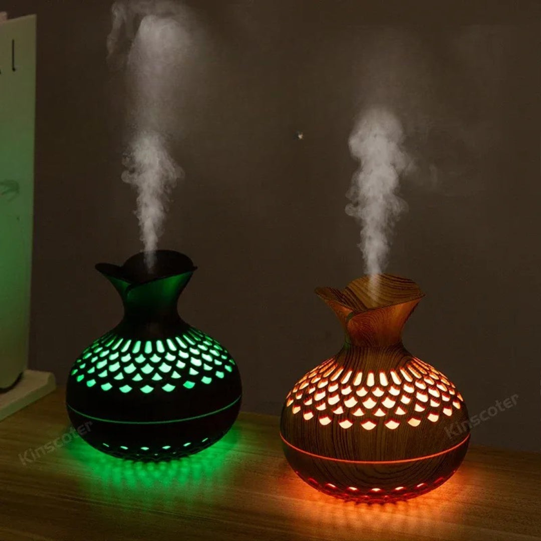 Humidificateur USB à grain de bois